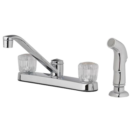 Oakbrook Collection OakBrook Essentials Two Handle Chrome Kitchen Faucet Side Sprayer Included 810N-D4101